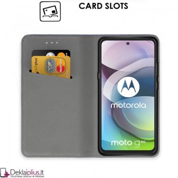 Telone smart magnet serijos atverčiamas dėklas - juodas (Motorola Moto G 5G)